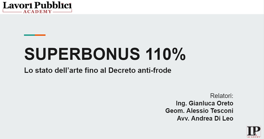 Il Superbonus 110% dopo il Decreto anti frode