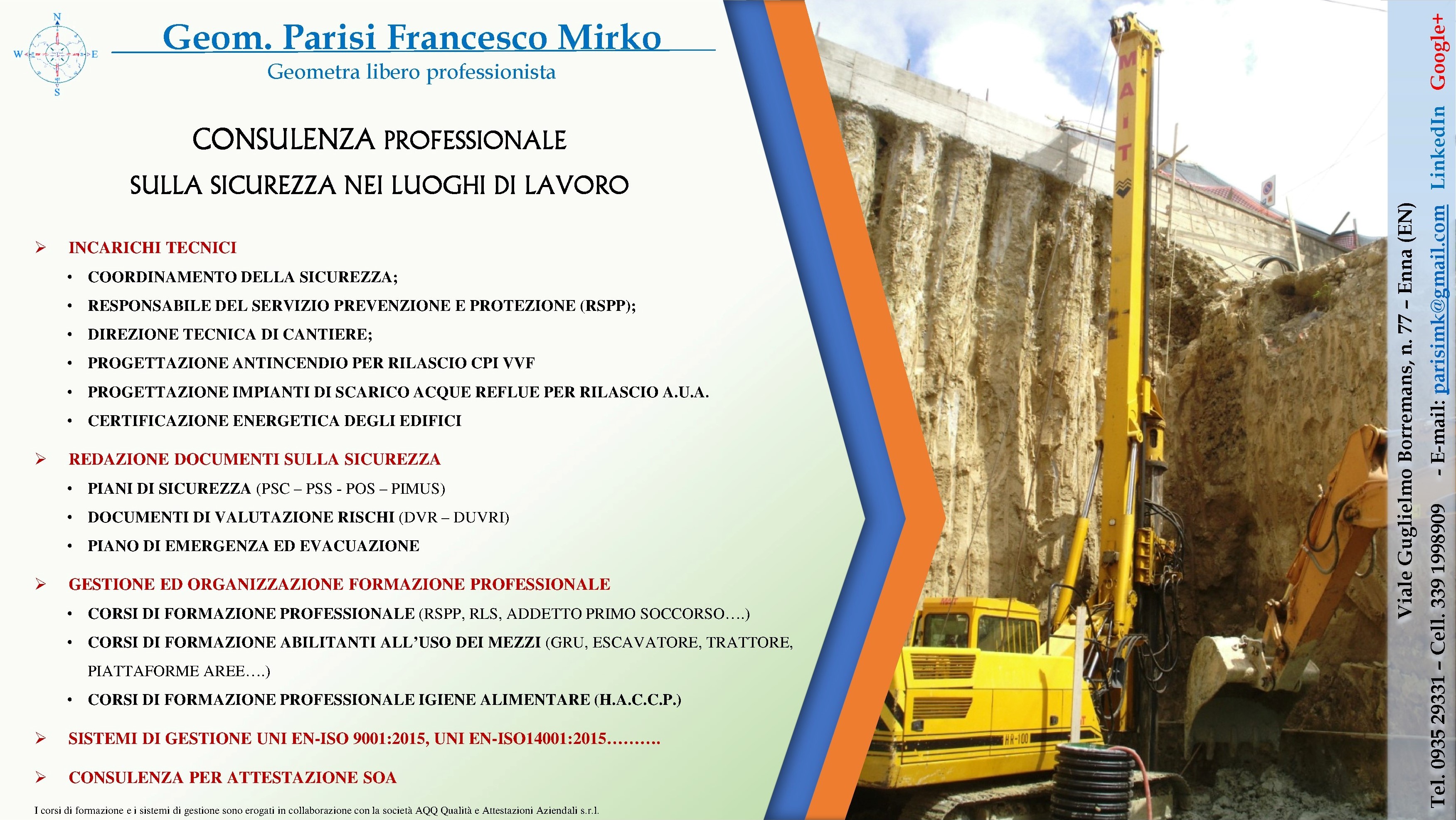 Consulenza professionale sulla sicurezza nei luoghi di lavoro