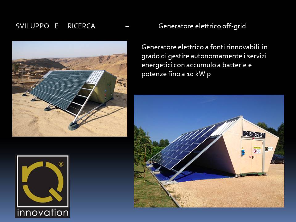 Progettazione  e realizzazione  sistema energetico off-grid