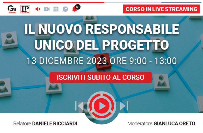 Il nuovo responsabile unico del progetto