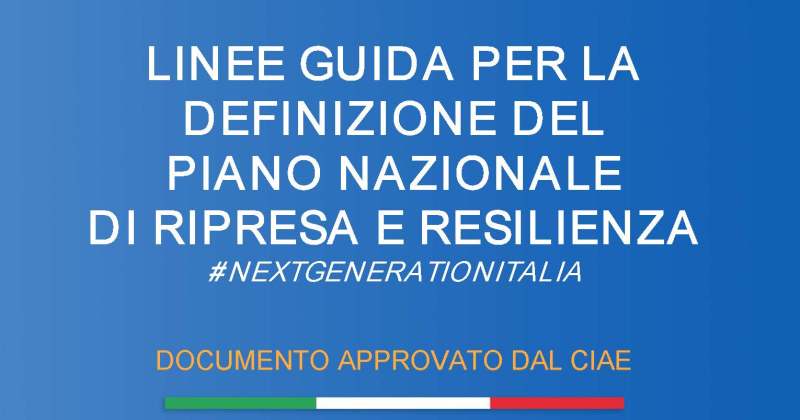 Piano Nazionale di Ripresa e Resilienza: Il Presidente Conte invia alle Camere le linee guida