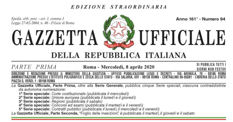 Emergenza COVID-19: In Gazzetta le misure urgenti sul credito e sul rinvio di adempimenti per le imprese