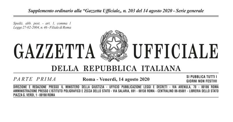 Regole anti-Covid: Sulla Gazzetta ufficiale il decreto-legge per il sostegno ed il rilancio dell’economia (c.d. “decreto agosto”)