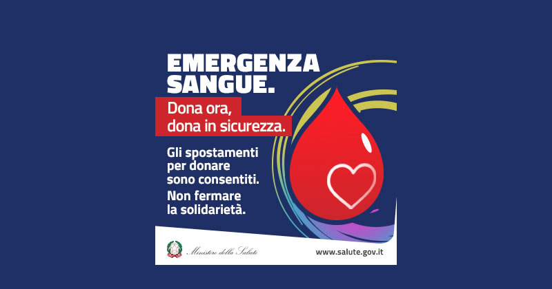 Emergenza Coronavirus COVID-19: donare il sangue è importante