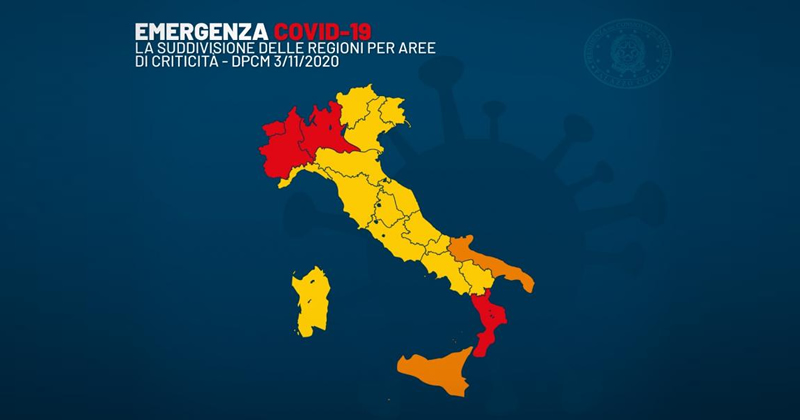 Emergenza Coronavirus: le misure per le aree gialla, arancione e rossa