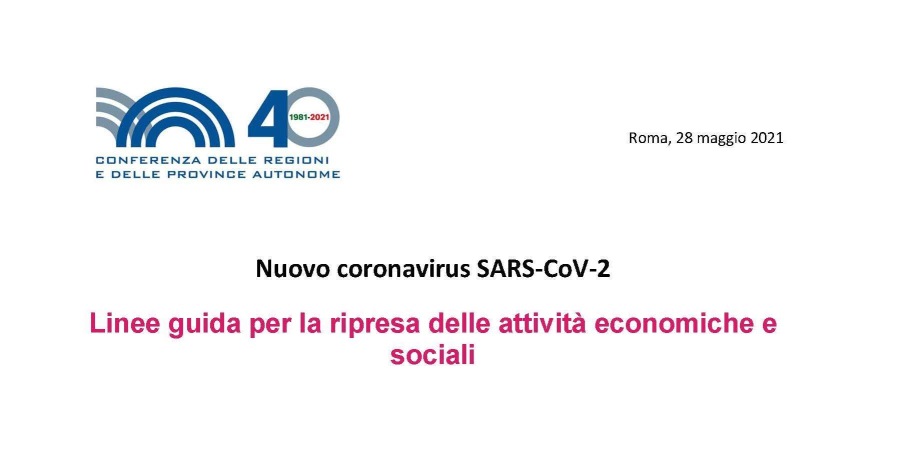 Ecco le linee guida per ristoranti, cerimonie ed altro