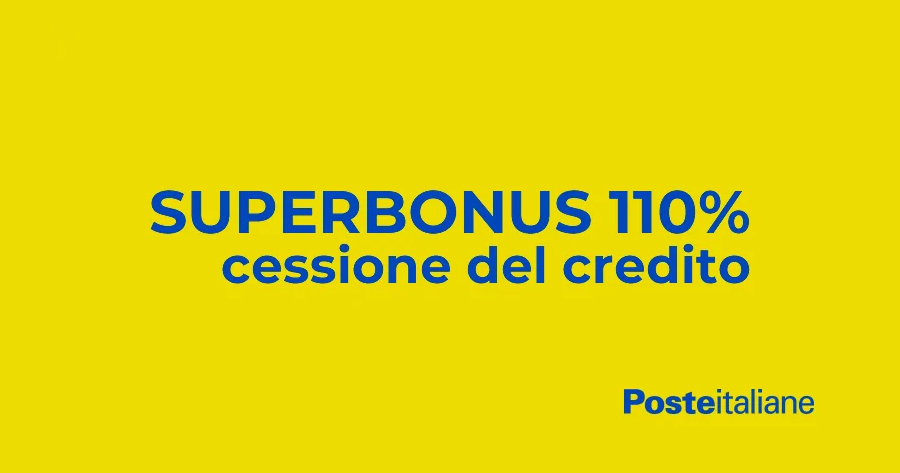 Superbonus 110%: la cessione del credito a Poste Italiane