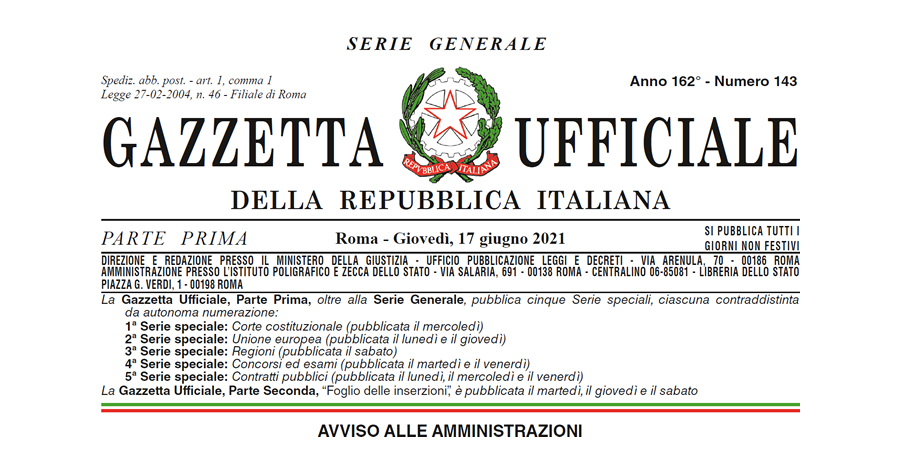 Prevenzione rischio sismico: in Gazzetta Ufficiale l’Ordinanza n. 780/2021