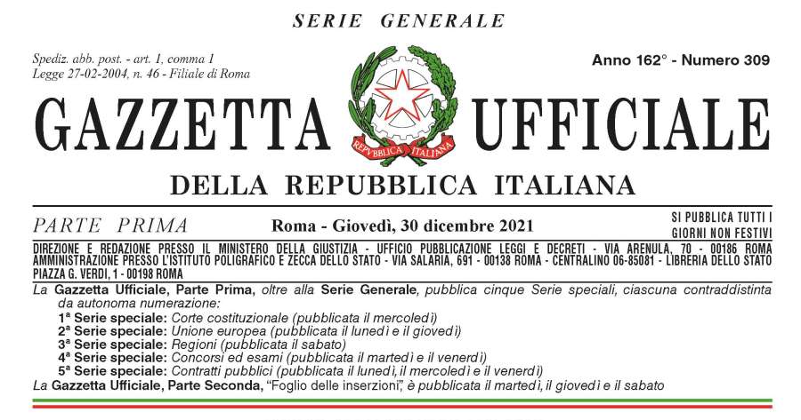 Gazzetta ufficiale: Pubblicato il decreto-legge c.d. “Milleproroghe” 2022