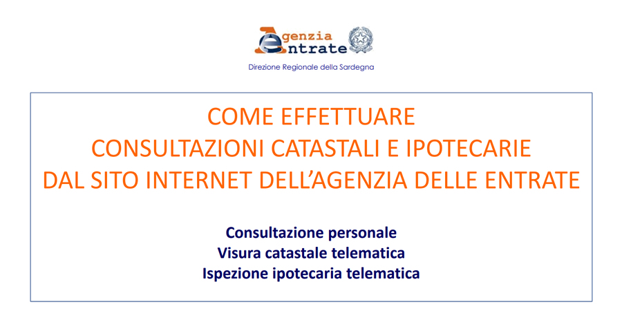 Come effettuare online una visura catastale o ipotecaria: la nuova guida del Fisco