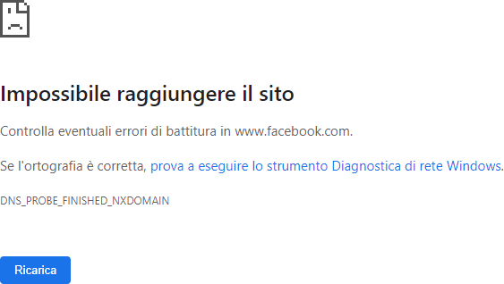 Facebook down