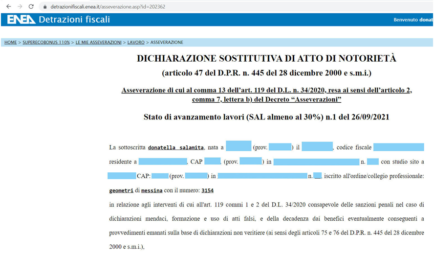 Portale Asseverazioni Enea