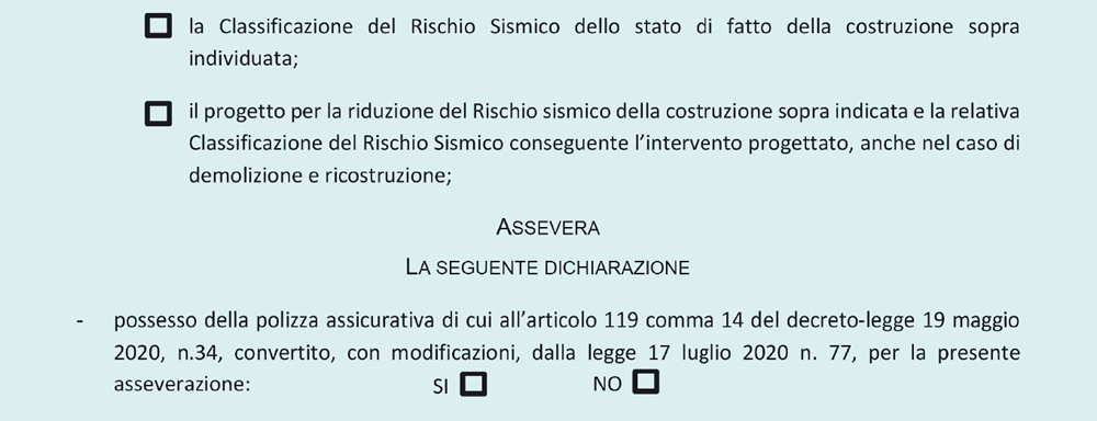 Asseverazione sismabonus