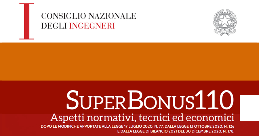 Superbonus 110%: dal CNI gli aspetti normativi, tecnici ed economici