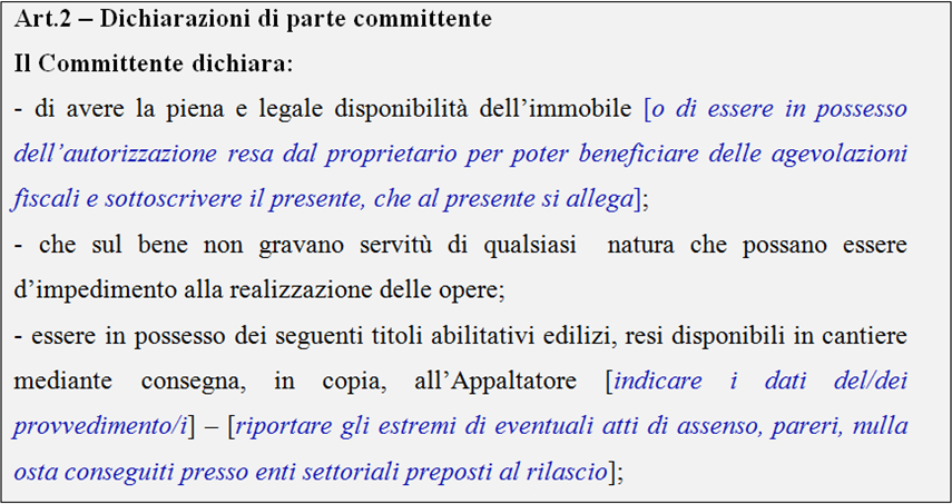 Contratto appalto superbonus