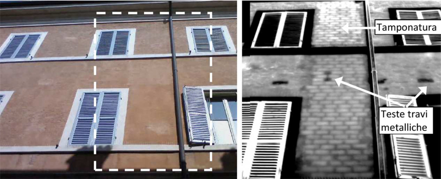 Applicazioni termografiche: rilievo dei dettagli costruttivi e delle vulnerabilità di un edificio in muratura
