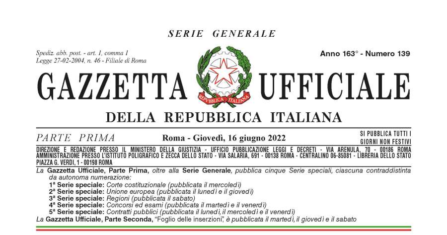 Gazzetta ufficiale: Pubblicato il Decreto-legge infrastrutture, mobilità sostenibile e grandi eventi