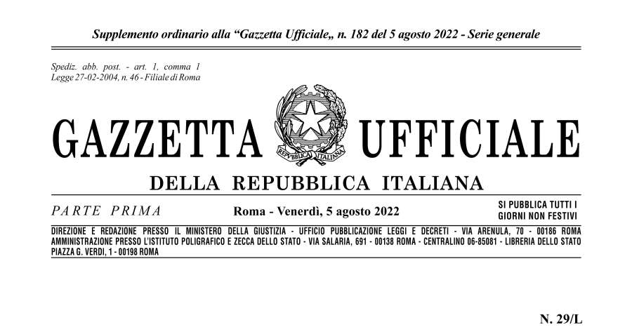 Gazzetta ufficiale: Pubblicata la legge di conversione del Decreto Infrastrutture