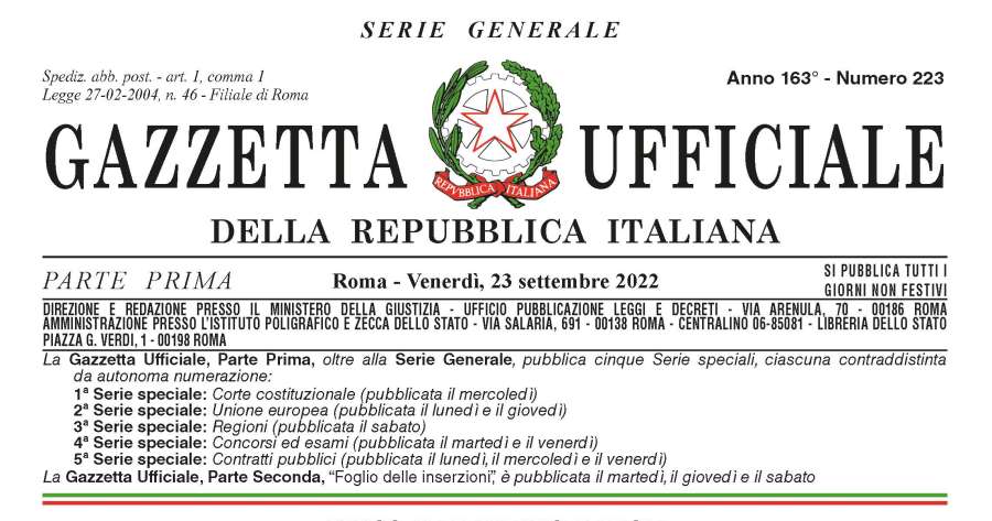 Decreto legge “Aiuti-ter”: Pubblicato sulla Gazzetta ufficiale il testo