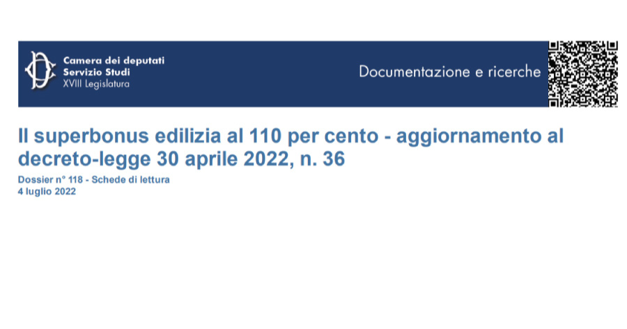 Superbonus 110%: la nuova guida della Camera dei Deputati