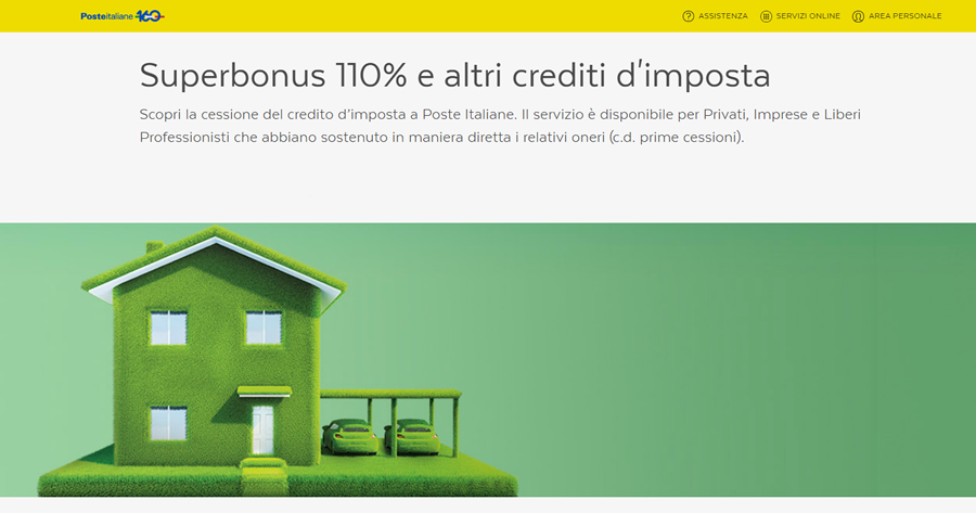 Superbonus 110% e bonus edilizi: le nuove aliquote di Poste Italiane per le prime cessioni