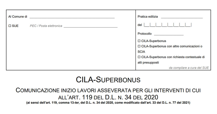 Superbonus 110%, condomini e CILAS: basta la presentazione?