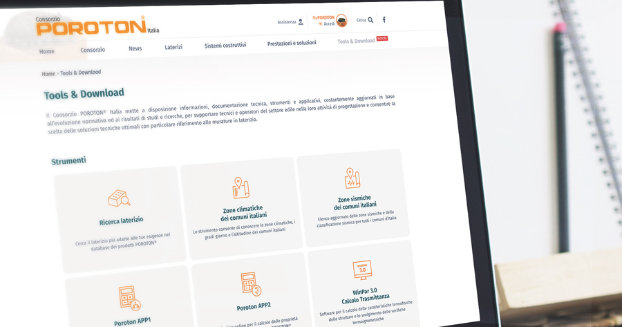 Consorzio POROTON® Italia: nuovo portale e nuovi servizi online