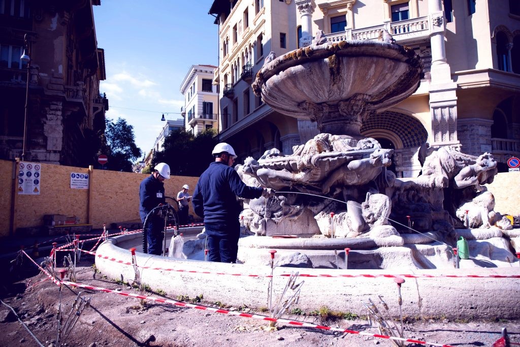 Geosec - Iniezione Resine su Fontana delle Rane - Roma