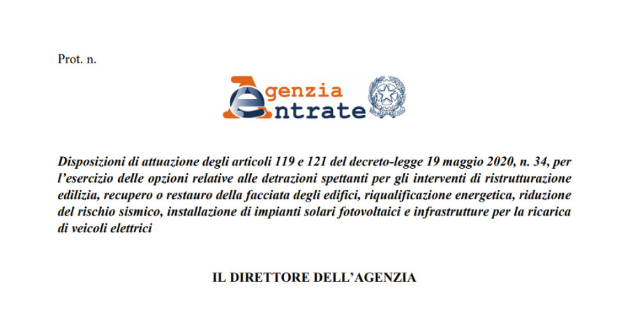 Superbonus 110% e altri bonus edilizi: dal Fisco il nuovo modello sulla cessione del credito