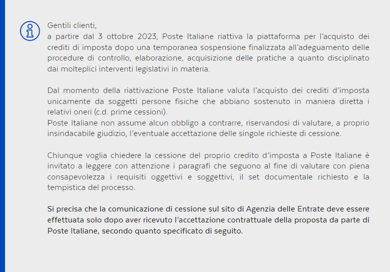 Comunicato Poste Italiane 3 ottobre 2023