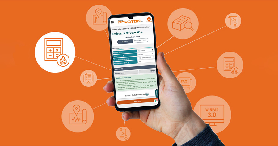 Determinare la classificazione di resistenza al fuoco della muratura: il nuovo applicativo POROTON®