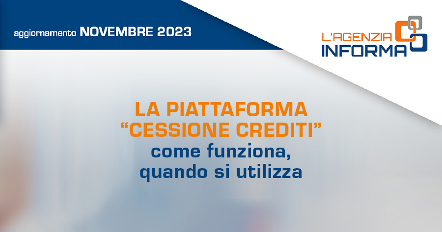 Piattaforma cessione crediti: aggiornata la Guida del Fisco