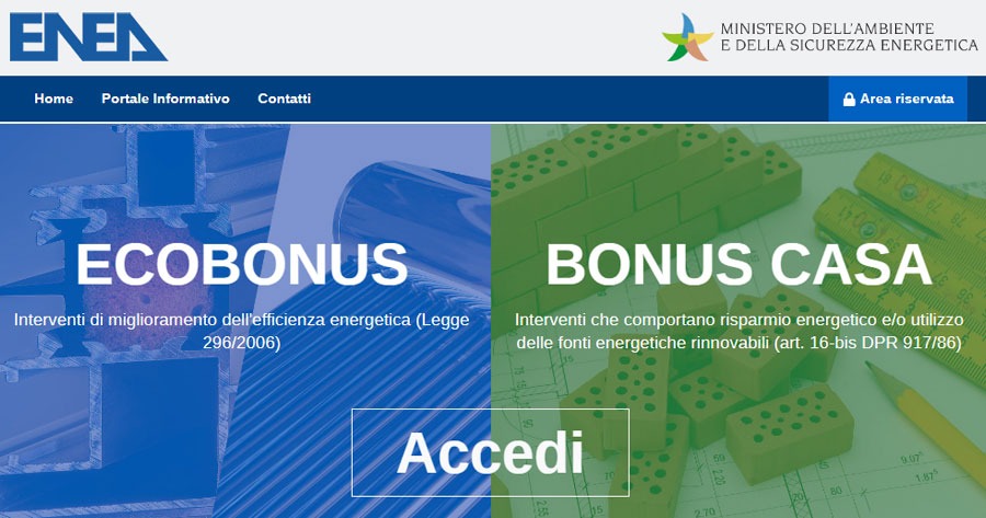 Ecobonus e Bonus Casa: online il portale Enea 2023