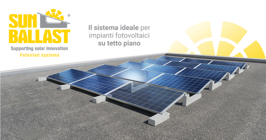 Zavorre Sun Ballast: la soluzione semplice e veloce per impianti FV su tetto piano