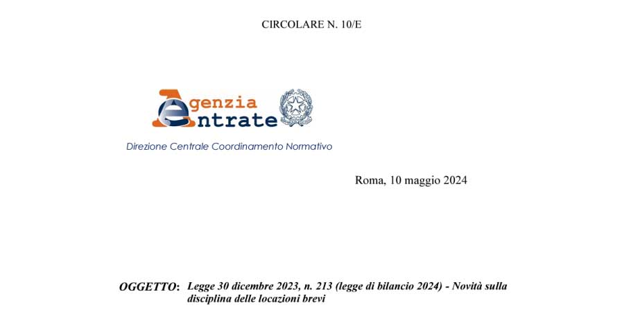 Locazioni brevi dopo la Legge di bilancio 2024: le istruzioni del Fisco
