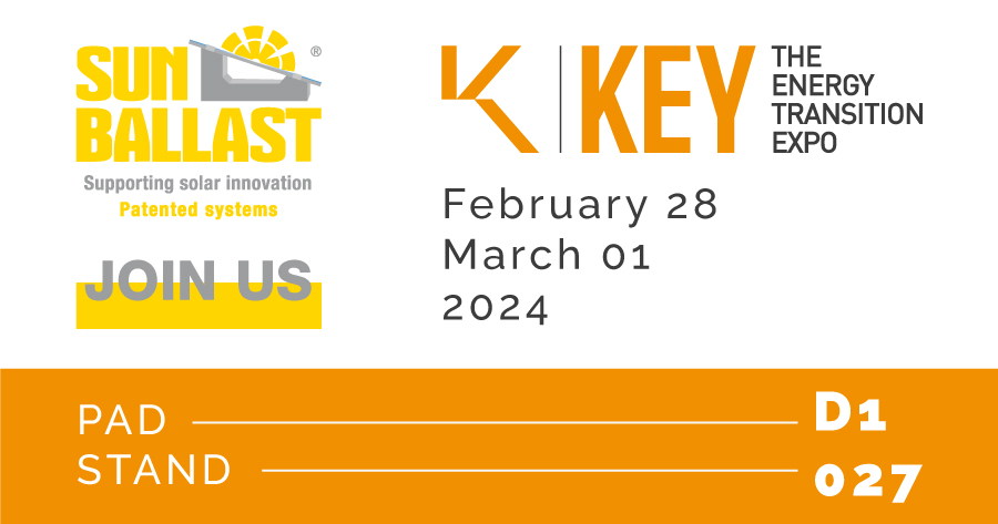 Le zavorre per fotovoltaico Sun Ballast a KEY 2024