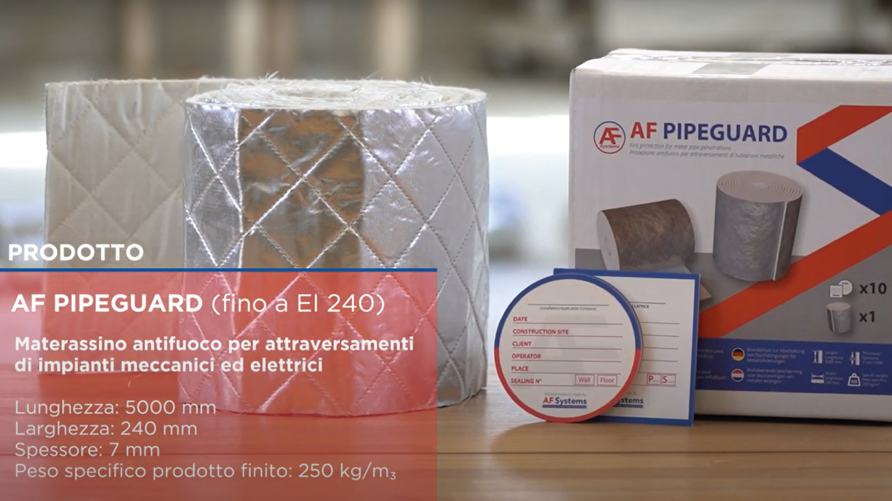 AF Pipeguard: Materassino antifuoco per attraversamento di tubazioni metalliche