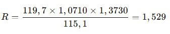Formula calcolo coefficiente R
