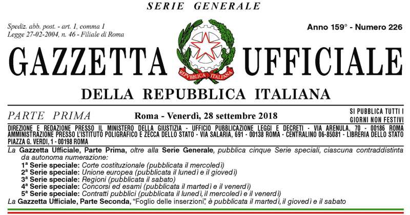 Decreto Genova: Pubblicato sulla Gazzetta ufficiale di ieri