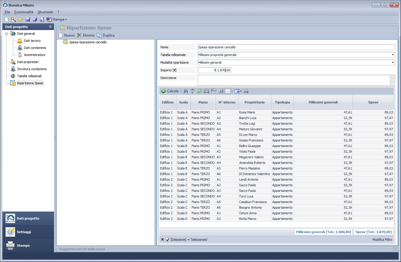 calcolo tabelle millesimali software calcolo tabelle millesimali software