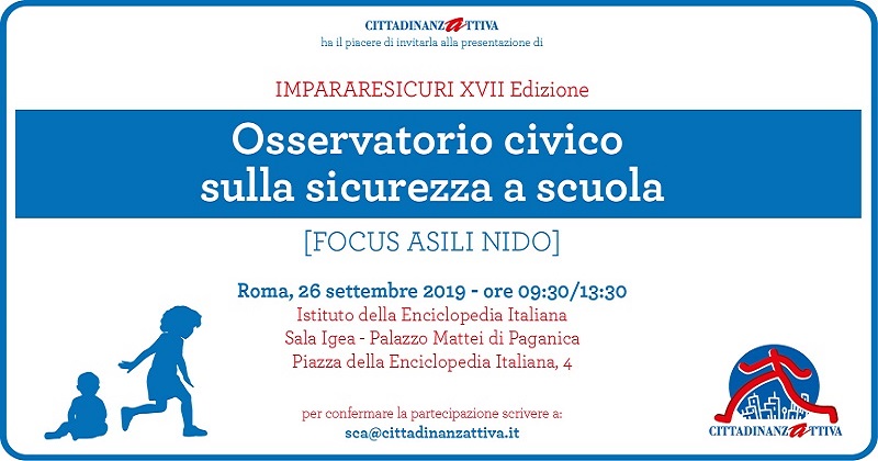 Sicurezza a scuola: presentato il XVII Rapporto di Cittadinanzattiva