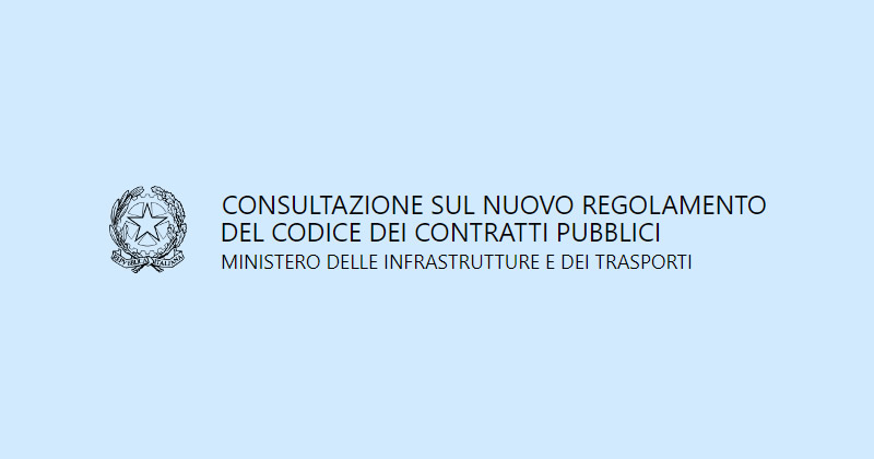 Codice dei contratti e Regolamento unico: il dettaglio della consultazione del MIT